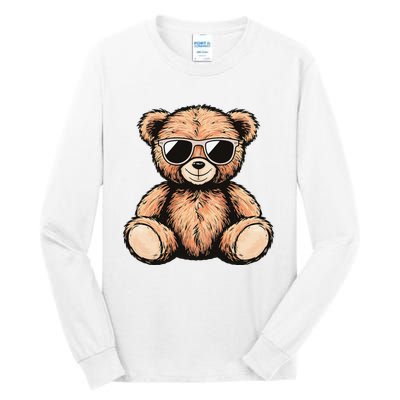 Cool Teddy Bear Casual Cute Funny Graphic Tall Long Sleeve T-Shirt