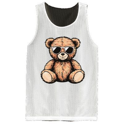 Cool Teddy Bear Casual Cute Funny Graphic Mesh Reversible Basketball Jersey Tank