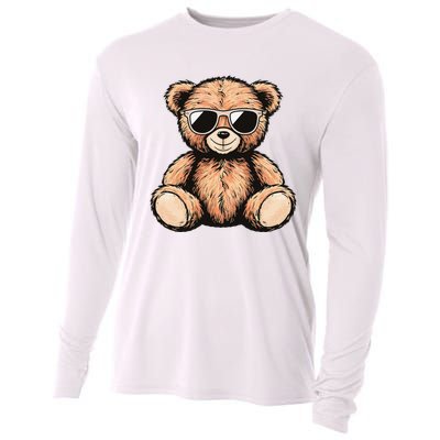 Cool Teddy Bear Casual Cute Funny Graphic Cooling Performance Long Sleeve Crew