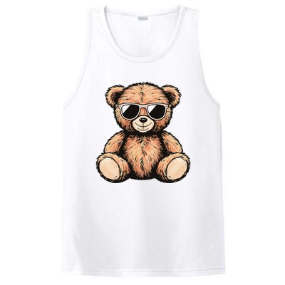 Cool Teddy Bear Casual Cute Funny Graphic PosiCharge Competitor Tank