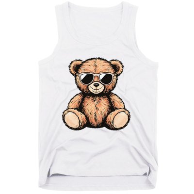 Cool Teddy Bear Casual Cute Funny Graphic Tank Top