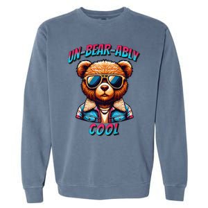 Cool Teddy Bear Sunglasses – Stay Chill In Style! Premium Garment-Dyed Sweatshirt