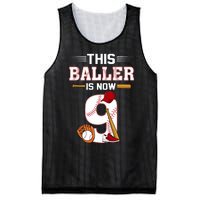 Cool This Baller Is Now 9 Baseball 9th Birthday Mesh Reversible Basketball Jersey Tank