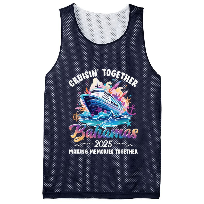 Cruisin Together Bahamas Vacation Beach 2025 Memories Squad Mesh Reversible Basketball Jersey Tank