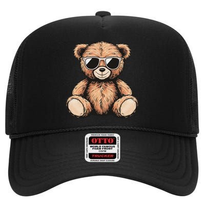 Cool Teddy Bear Women Casual Cute Funny Graphic High Crown Mesh Back Trucker Hat