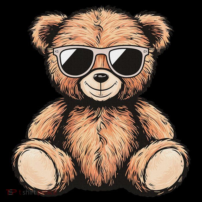 Cool Teddy Bear Women Casual Cute Funny Graphic T-Shirt