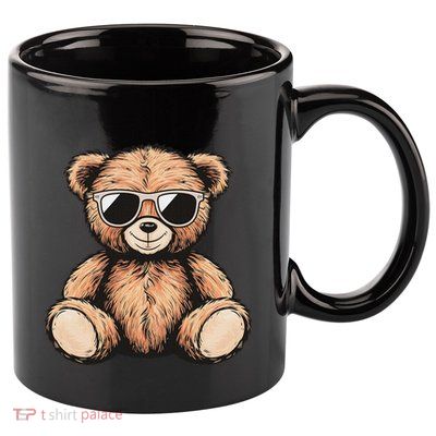 Cool Teddy Bear Women Casual Cute Funny Graphic 11oz C Handle Ceramic Mug