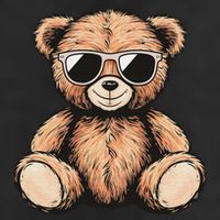 Cool Teddy Bear Women Casual Cute Funny Graphic Beanie