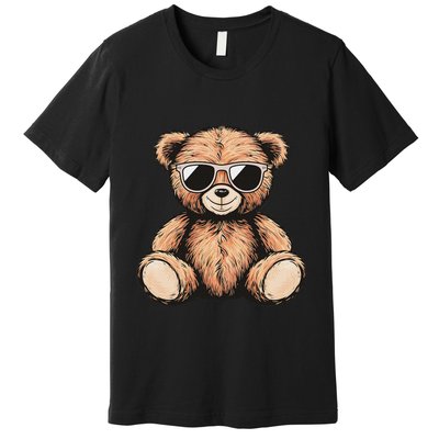 Cool Teddy Bear Women Casual Cute Funny Graphic Premium T-Shirt