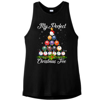 Christmas Tree Billiards Ugly Xmas Sweater Great Gift Ladies PosiCharge Tri-Blend Wicking Tank