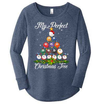 Christmas Tree Billiards Ugly Xmas Sweater Great Gift Women's Perfect Tri Tunic Long Sleeve Shirt