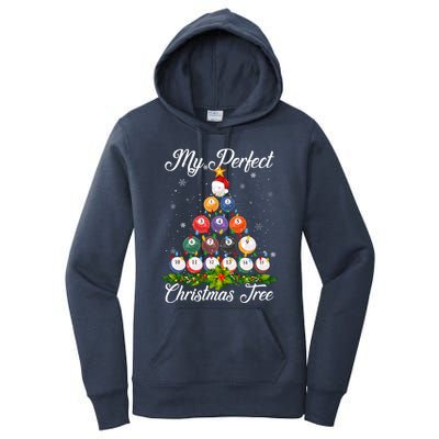 Christmas Tree Billiards Ugly Xmas Sweater Great Gift Women's Pullover Hoodie