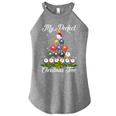 Christmas Tree Billiards Ugly Xmas Sweater Great Gift Women's Perfect Tri Rocker Tank