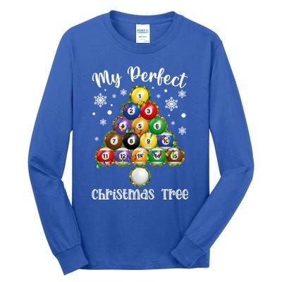 Christmas Tree Billiards Ugly Xmas Sweater Great Gift Tall Long Sleeve T-Shirt