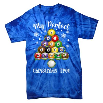 Christmas Tree Billiards Ugly Xmas Sweater Great Gift Tie-Dye T-Shirt