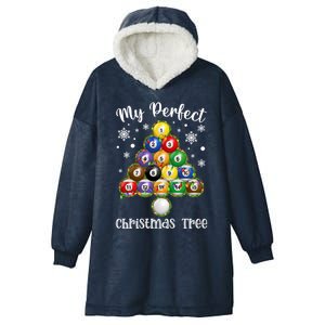 Christmas Tree Billiards Ugly Xmas Sweater Great Gift Hooded Wearable Blanket