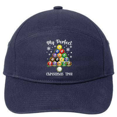 Christmas Tree Billiards Ugly Xmas Sweater Great Gift 7-Panel Snapback Hat