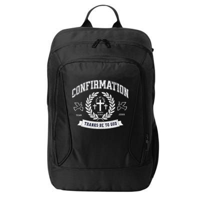 Confirmation Thanks Be To God Christian Catholic Jesus City Backpack