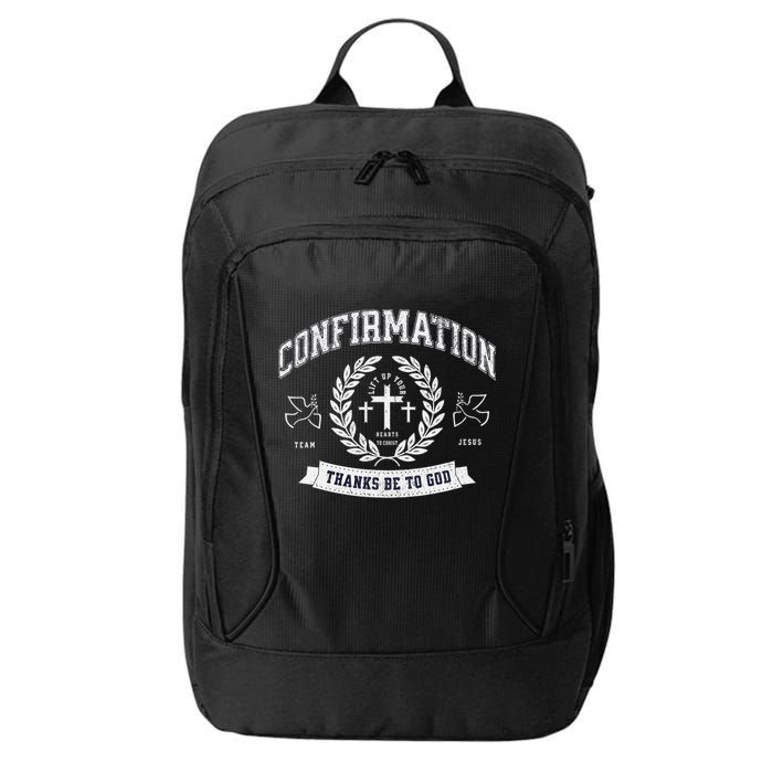 Confirmation Thanks Be To God Christian Catholic Jesus City Backpack