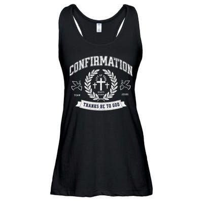 Confirmation Thanks Be To God Christian Catholic Jesus Ladies Essential Flowy Tank