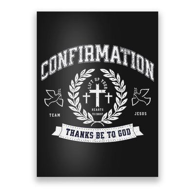Confirmation Thanks Be To God Christian Catholic Jesus Poster