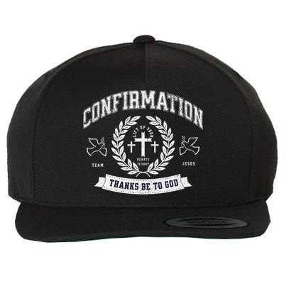 Confirmation Thanks Be To God Christian Catholic Jesus Wool Snapback Cap