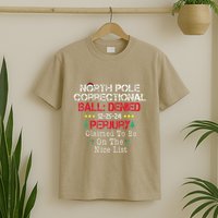 Claimed To Be On The Nice List North Pole Correctional Xmas T-Shirt