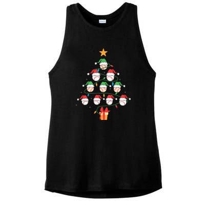 Christmas Baseball Tree Light Funny Xmas Sport Holiday Ladies PosiCharge Tri-Blend Wicking Tank