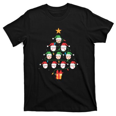 Christmas Baseball Tree Light Funny Xmas Sport Holiday T-Shirt