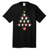 Christmas Baseball Tree Light Funny Xmas Sport Holiday Tall T-Shirt