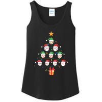 Christmas Baseball Tree Light Funny Xmas Sport Holiday Ladies Essential Tank