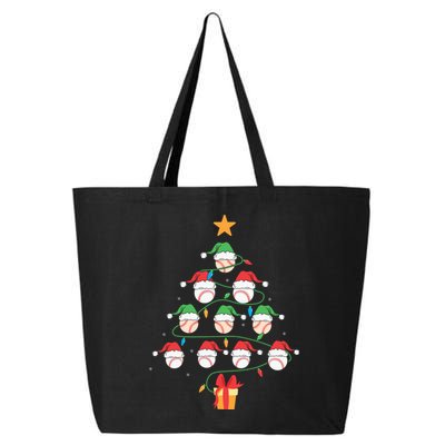 Christmas Baseball Tree Light Funny Xmas Sport Holiday 25L Jumbo Tote