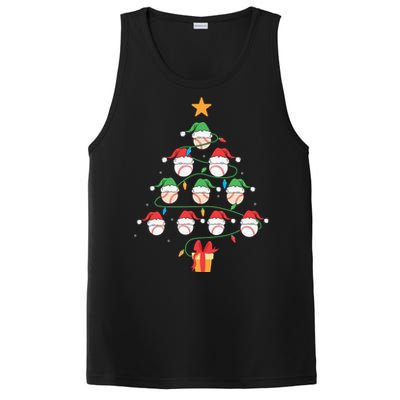 Christmas Baseball Tree Light Funny Xmas Sport Holiday PosiCharge Competitor Tank