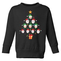 Christmas Baseball Tree Light Funny Xmas Sport Holiday Toddler Sweatshirt