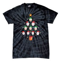 Christmas Baseball Tree Light Funny Xmas Sport Holiday Tie-Dye T-Shirt