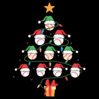 Christmas Baseball Tree Light Funny Xmas Sport Holiday Toddler Fine Jersey T-Shirt