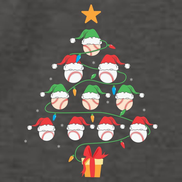 Christmas Baseball Tree Light Funny Xmas Sport Holiday Vector Backpack