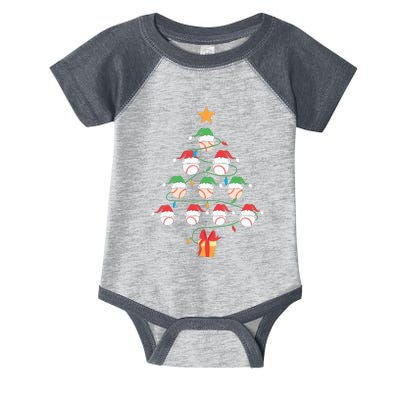 Christmas Baseball Tree Light Funny Xmas Sport Holiday Infant Baby Jersey Bodysuit