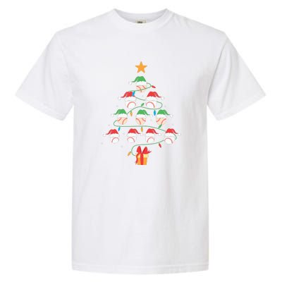 Christmas Baseball Tree Light Funny Xmas Sport Holiday Garment-Dyed Heavyweight T-Shirt