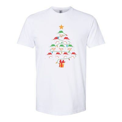 Christmas Baseball Tree Light Funny Xmas Sport Holiday Softstyle CVC T-Shirt