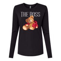 Cool Teddy Bear Dollar Sign Teddy Lover The Boss Bossy Womens Cotton Relaxed Long Sleeve T-Shirt