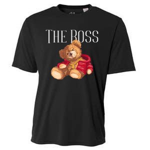 Cool Teddy Bear Dollar Sign Teddy Lover The Boss Bossy Cooling Performance Crew T-Shirt