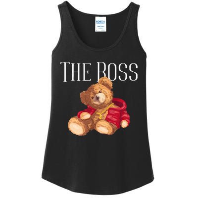 Cool Teddy Bear Dollar Sign Teddy Lover The Boss Bossy Ladies Essential Tank