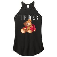 Cool Teddy Bear Dollar Sign Teddy Lover The Boss Bossy Women's Perfect Tri Rocker Tank