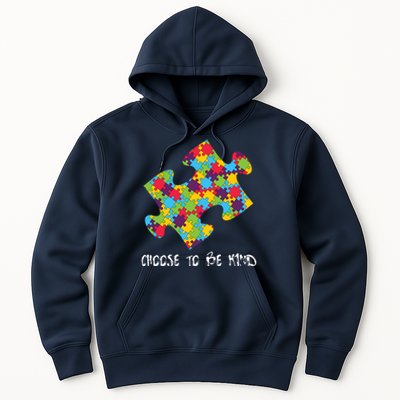 Choose To Be Kind Autism Puzzle Piece Gift Hoodie