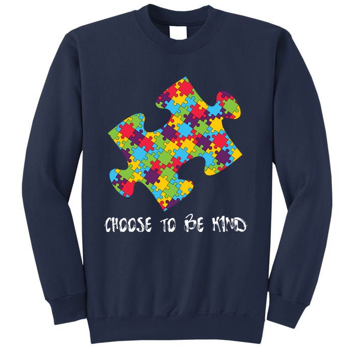 Choose To Be Kind Autism Puzzle Piece Gift Sweatshirt