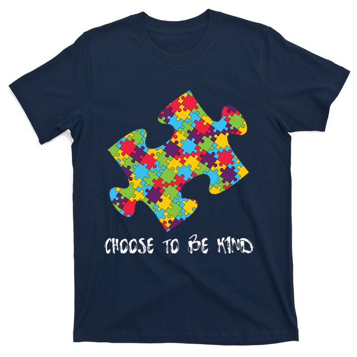 Choose To Be Kind Autism Puzzle Piece Gift T-Shirt