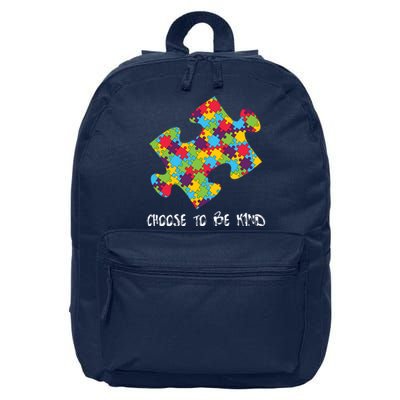 Choose To Be Kind Autism Puzzle Piece Gift 16 in Basic Backpack