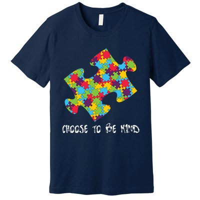 Choose To Be Kind Autism Puzzle Piece Gift Premium T-Shirt