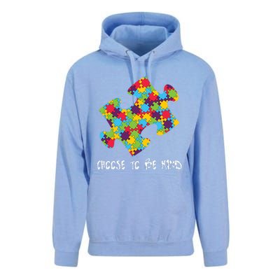 Choose To Be Kind Autism Puzzle Piece Gift Unisex Surf Hoodie